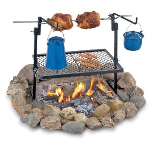 Campfire Cooking Grate Rotisserie