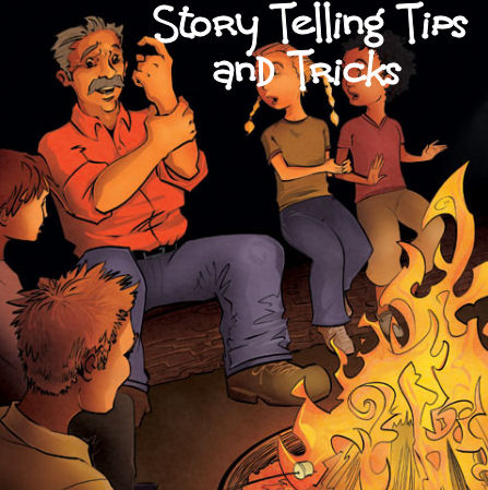 kids around the campfire storytelling