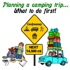 Planning a Camping Trip Road sign