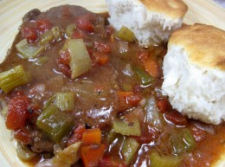 swiss steak camp dinner meal