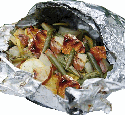 Honey BBQ Pork Roast Foil Pack Meal