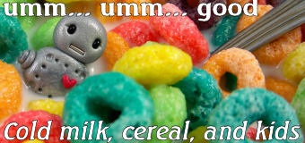 milk and cereal breakfast for kids