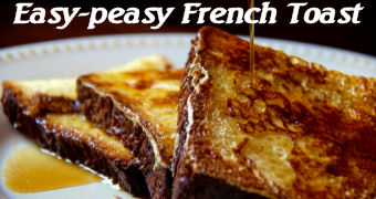 French Toast on Plate Camping Breakfast